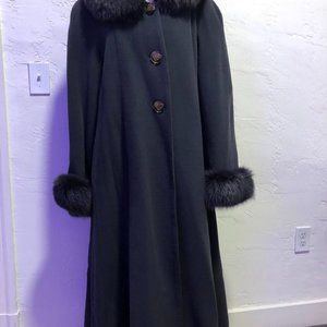Winter coat with  silver fox size XXL
